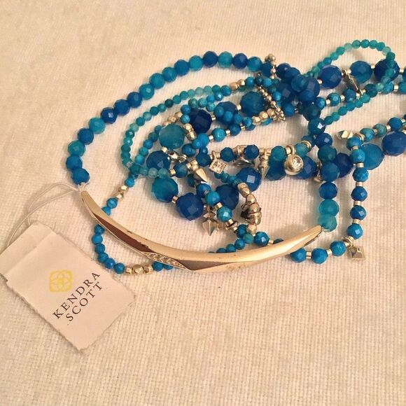 NWT Kendra Scott Supak Beaded Bracelet Set in Gold - Picture 7 of 8